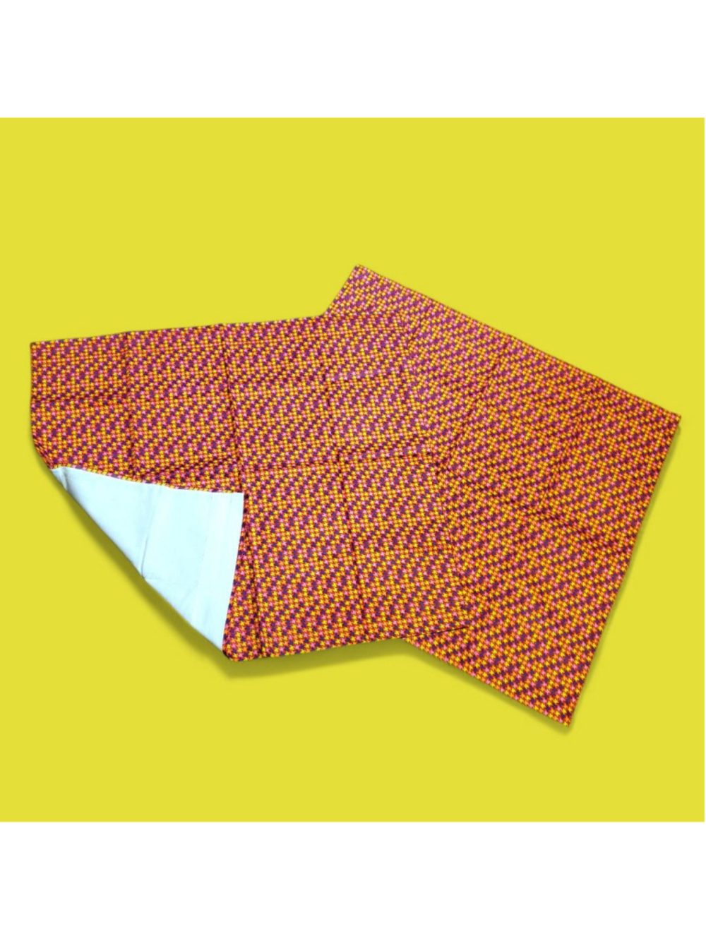 Vintage 60s 70s Houndstooth Orange Purple Green Yellow Red Pink Curtains